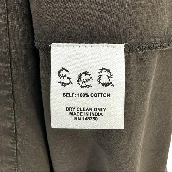 NWT Sea New York Juni Garment Dye Brown Smocked Bodice Off Shoulder Midi Dress - Picture 13 of 15